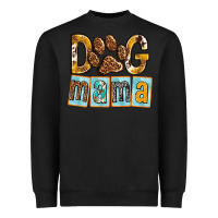 Black Dog Mama with Paw Heavyweight Sweatshirt - texasbilliewilder