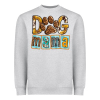 Dog Mama With Paw Heavyweight Sweatshirt | Teevron