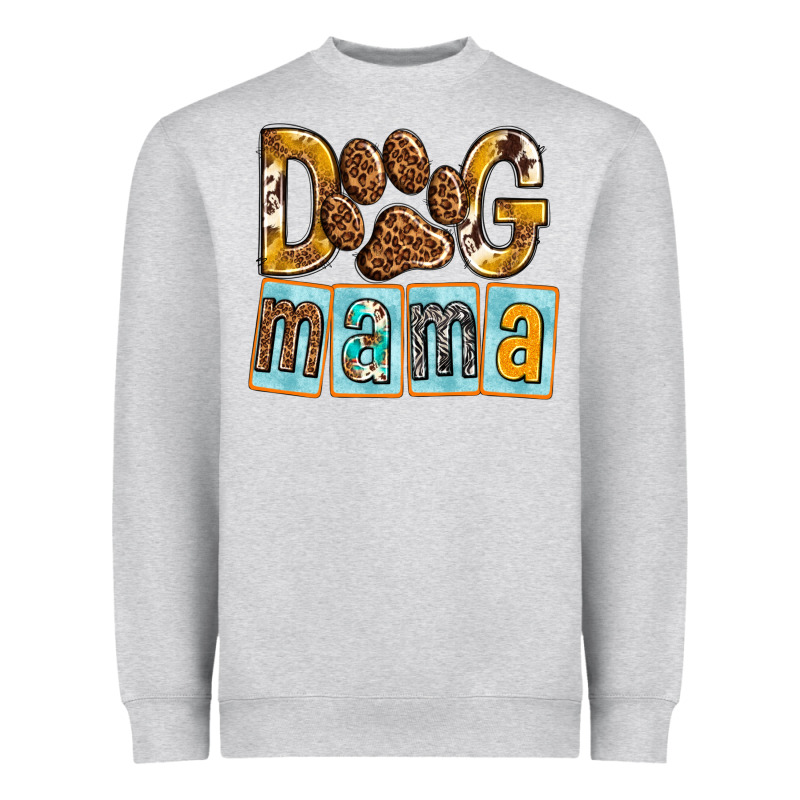 Dog Mama With Paw Heavyweight Sweatshirt by texasbilliewilder | Teevron