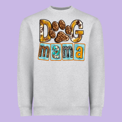 Dog Mama With Paw Heavyweight Sweatshirt Designed By Texasbilliewilder
