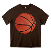 Chocolate Brown basketball Heavy Core Tee - BarkalooDesign