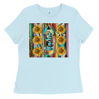 Baby Blue western teacher Ladies Tee - LillyAllenDesigns