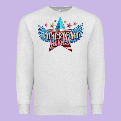 American Honey 4th Of July Premium Sweatshirt Designed By Fadigitalartstudio