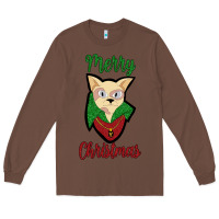 Chestnut Merry Christmas Cat Long Sleeve Tee - Bettercallsaul