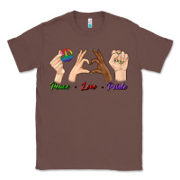 Chestnut Peace Love Pride Classic Tee - BundleAndBundleShop