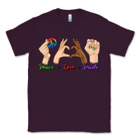 Plum Peace Love Pride Classic Tee - BundleAndBundleShop