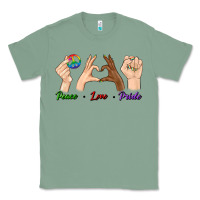Sage Peace Love Pride Classic Tee - BundleAndBundleShop