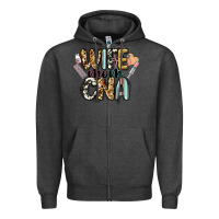 Charcoal Heather wife mom cna Zipper Hoodie - CowGirlArtShop