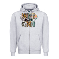 Heather Grey wife mom cna Zipper Hoodie - CowGirlArtShop