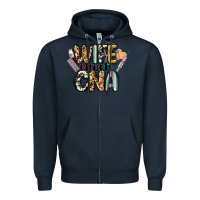 Navy wife mom cna Zipper Hoodie - CowGirlArtShop