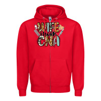 Red wife mom cna Zipper Hoodie - CowGirlArtShop