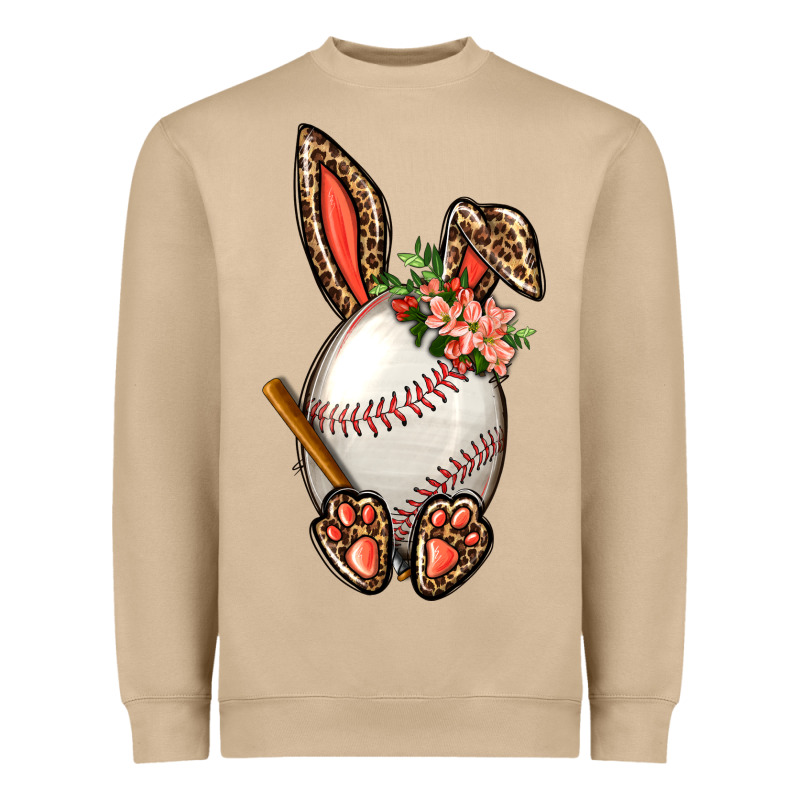 Baseball Easter Bunny Heavyweight Sweatshirt by NancyCooperArtShop | Teevron