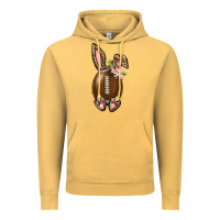 Vintage Mustard American Football Easter Bunny Vintage Hoodie - BundleAndBundleShop