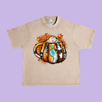 Thanksgiving Coffee Cup Gemstone Urban Heavy Tee Designed By Jahusdesignshop