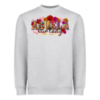 Heather Grey Abuela Our Lady Heavyweight Sweatshirt - texasbilliewilder