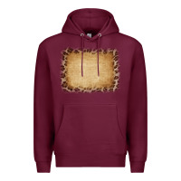 Burgundy Buralp and Leopard Premium Hoodie - CowCowDesign