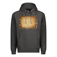 Charcoal Heather Buralp and Leopard Premium Hoodie - CowCowDesign