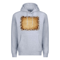 Heather Grey Buralp and Leopard Premium Hoodie - CowCowDesign
