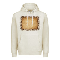 Oatmeal Heather Buralp and Leopard Premium Hoodie - CowCowDesign