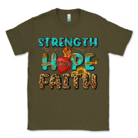 Army Green Strength Hope Faith Classic Tee - BundleAndBundleShop