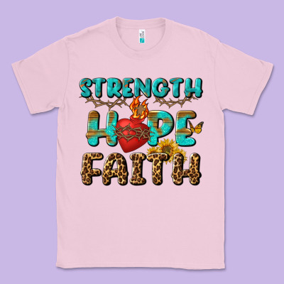 Strength Hope Faith Classic Tee Designed By Bundleandbundleshop
