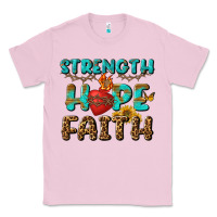 Bubblegum Pink Strength Hope Faith Classic Tee - BundleAndBundleShop