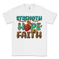 White Strength Hope Faith Classic Tee - BundleAndBundleShop