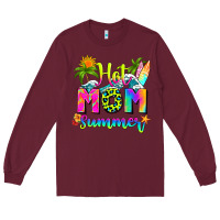 Burgundy mom summer Long Sleeve Tee - RanaPortraitStore