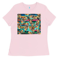 Bubblegum Pink Western Teacher Pencil Ladies Tee - LillyAllenDesigns