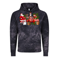 Cloud Black Santa Snowman Reindeer Penguin Elf Christmas Truck Vintage Hoodie - BundleAndBundleShop