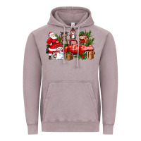 Vintage Zinc Santa Snowman Reindeer Penguin Elf Christmas Truck Vintage Hoodie - BundleAndBundleShop