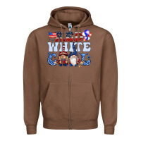 Chestnut Red white cool with gnomies 4th of july Zipper Hoodie - HowdyJamesFarm