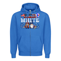 True Royal Red white cool with gnomies 4th of july Zipper Hoodie - HowdyJamesFarm