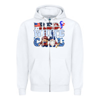 White Red white cool with gnomies 4th of july Zipper Hoodie - HowdyJamesFarm