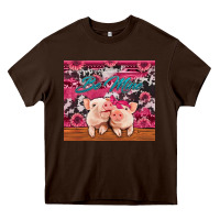 Chocolate Brown be mine valentine's day pigs Heavy Core Tee - Jasminsmagicworld