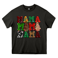 Asphalt mama mama mama with christmas lights and christmas tree cakes Heavy Core Tee - AdoDesignShop