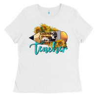 White Western Teacher Pencil Ladies Tee - LillyAllenDesigns