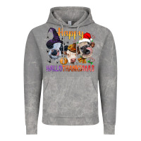Cloud Rock Happy Hallothanksmas Cows Vintage Hoodie - BundleAndBundleShop