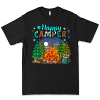 Black happy camper Premium Tee - MaliasSmallBusiness