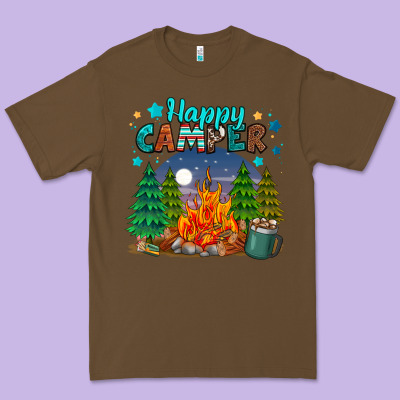 Happy Camper Premium Tee Designed By Maliassmallbusiness