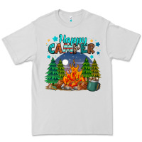 Dove Grey happy camper Premium Tee - MaliasSmallBusiness