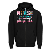 Black Nurse in progres Zipper Hoodie - CowGirlArtShop