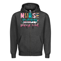 Charcoal Heather Nurse in progres Zipper Hoodie - CowGirlArtShop