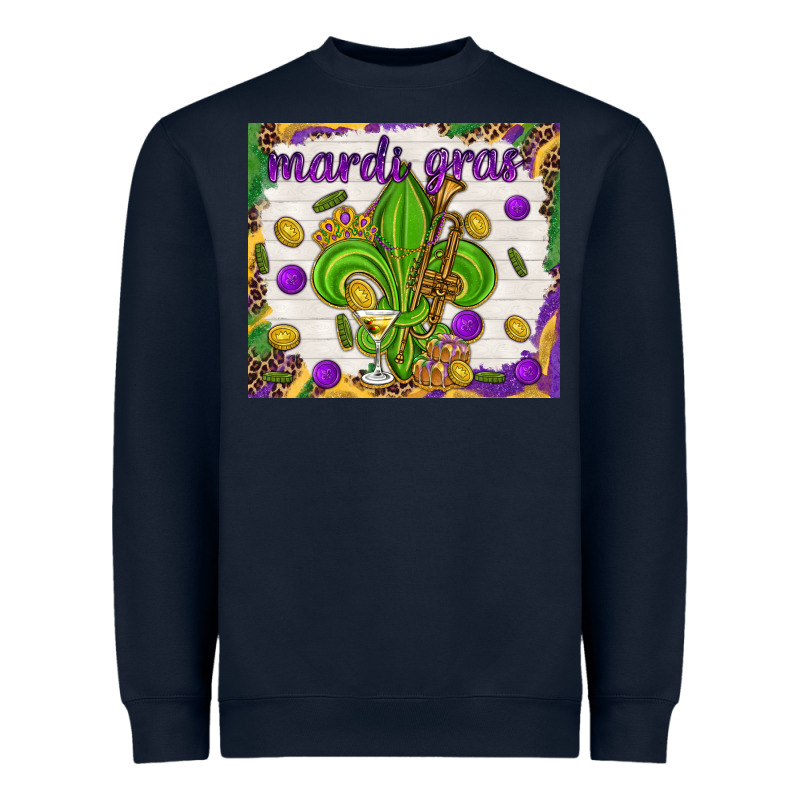 Mardi Gras Fleur De Lis Heavyweight Sweatshirt by NancyCooperArtShop | Teevron