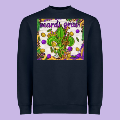 Mardi Gras Fleur De Lis Heavyweight Sweatshirt Designed By Nancycooperartshop