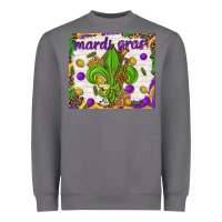Storm Mardi Gras fleur de lis Heavyweight Sweatshirt - NancyCooperArtShop