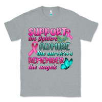 Heather Grey Support The Lighters Admire The Survivors Remember The Angels Classic Tee - BundleAndBundleShop