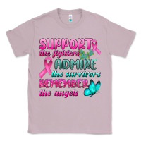 Lilac Support The Lighters Admire The Survivors Remember The Angels Classic Tee - BundleAndBundleShop