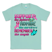 Seafoam Support The Lighters Admire The Survivors Remember The Angels Classic Tee - BundleAndBundleShop