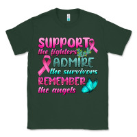 Sports Green Support The Lighters Admire The Survivors Remember The Angels Classic Tee - BundleAndBundleShop